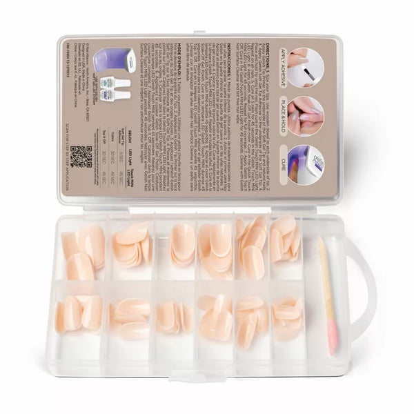 Gelish - Soft Gel Tips Light Nude Short Round 120pk