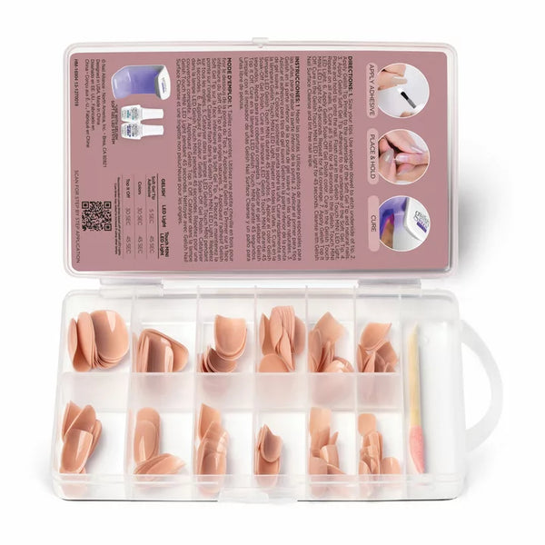 Gelish - Soft Gel Tips Short Round Pink Nude - 120ct