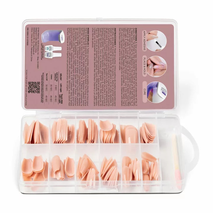 Gelish - Soft Gel Tips Medium Coffin Pink Nude - 120ct