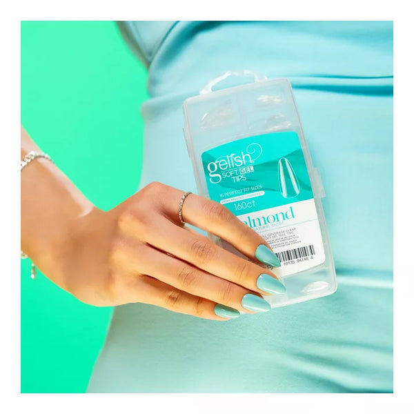 Gelish Soft Gel Tips Almond Natural Short 160ct