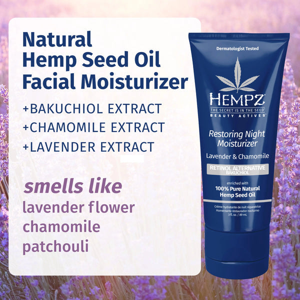 Hempz Restoring Night Moisturizer Lavender & Chamomile 3oz Secondary image