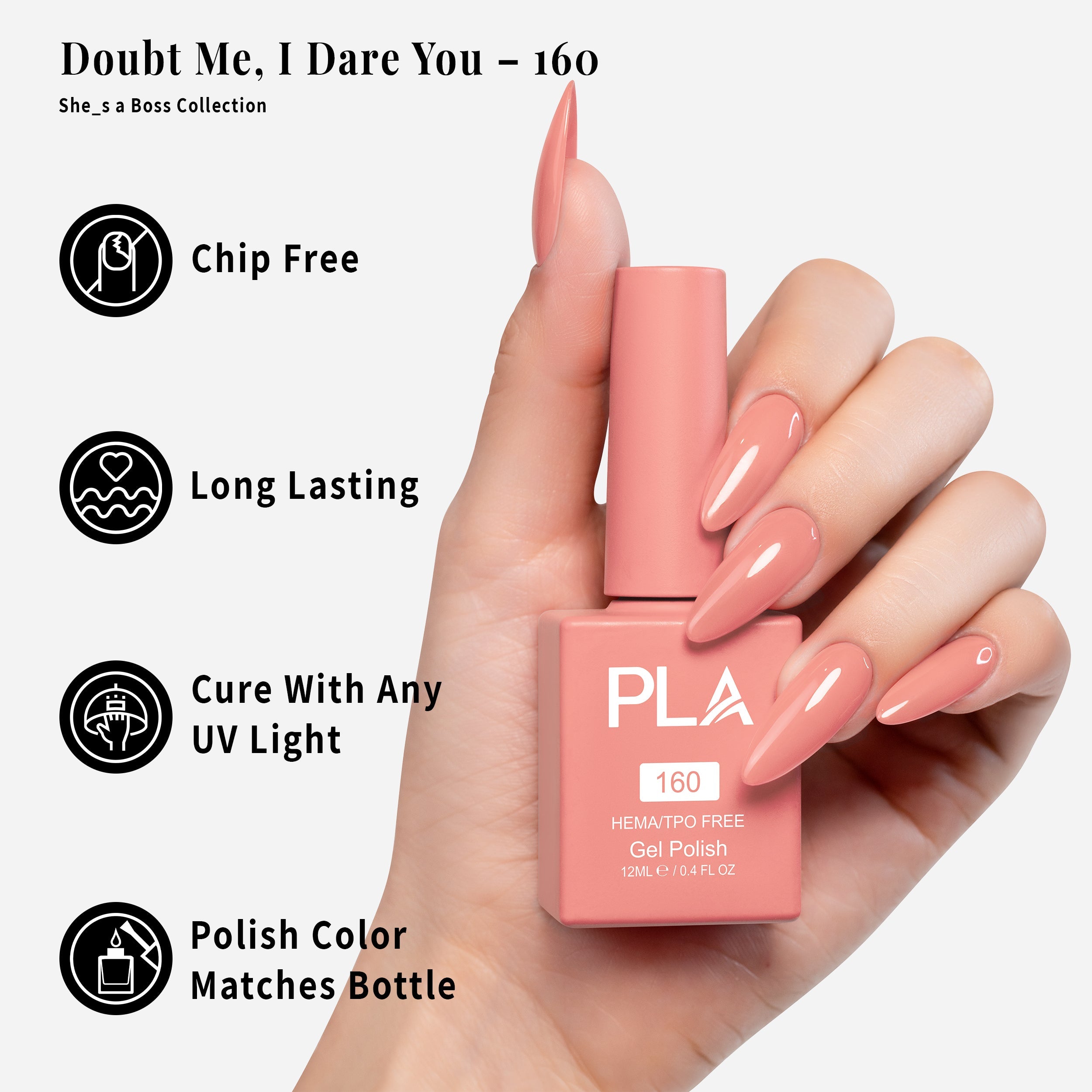 PLA Gel Polish 12ml - Doubt Me, I Dare You 160