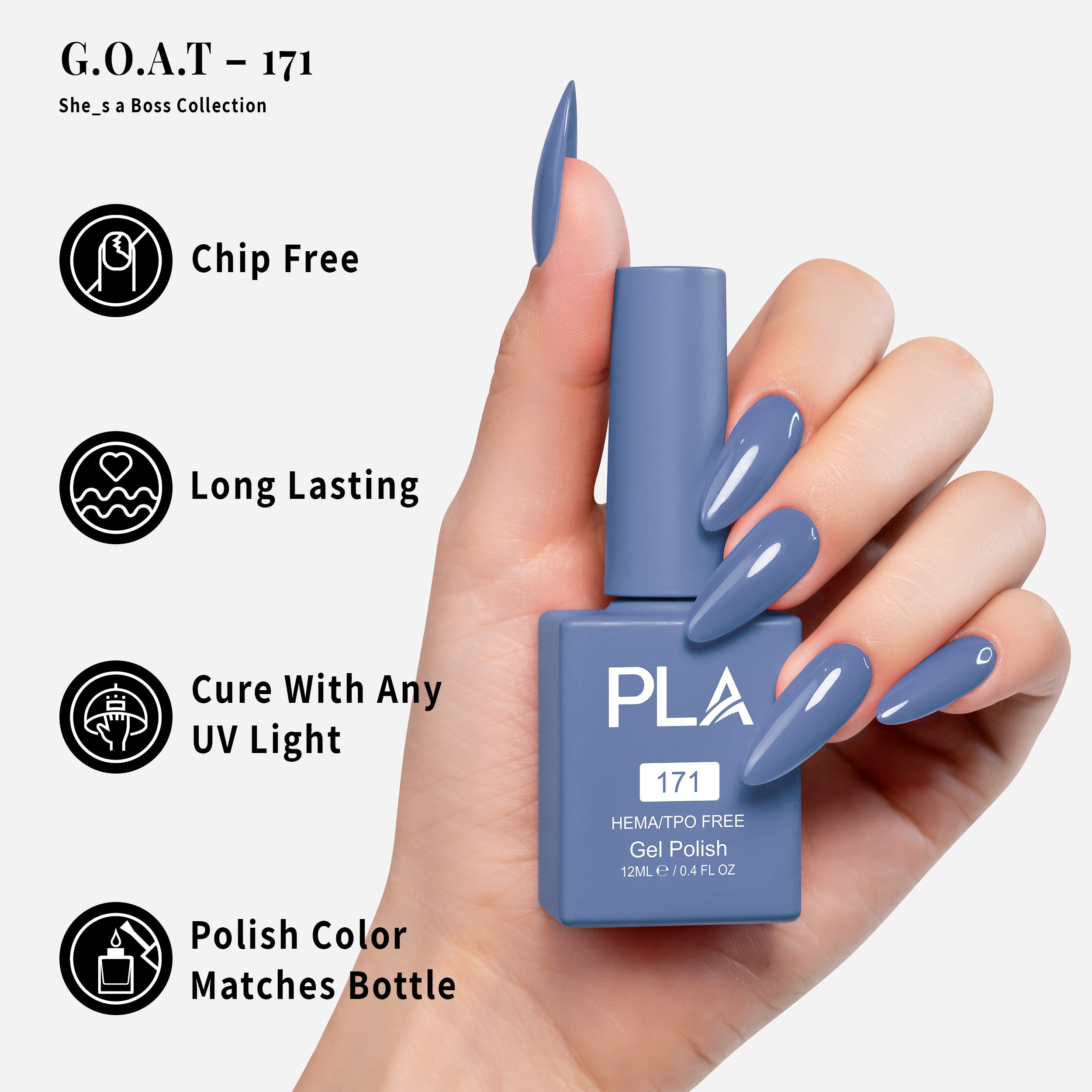 PLA Gel Polish 12ml - G.O.A.T 171