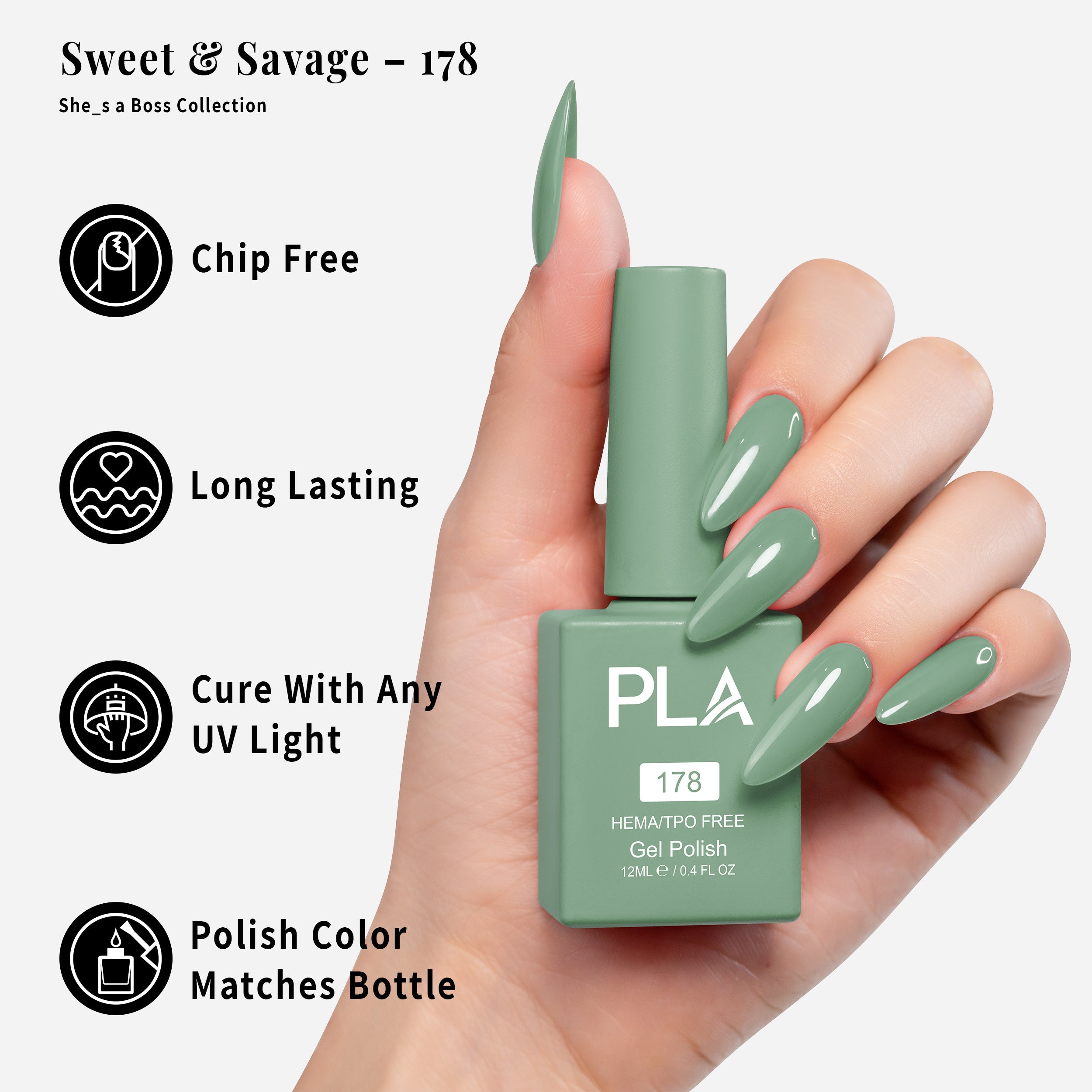 PLA Gel Polish 12ml - Sweet & Savage 178