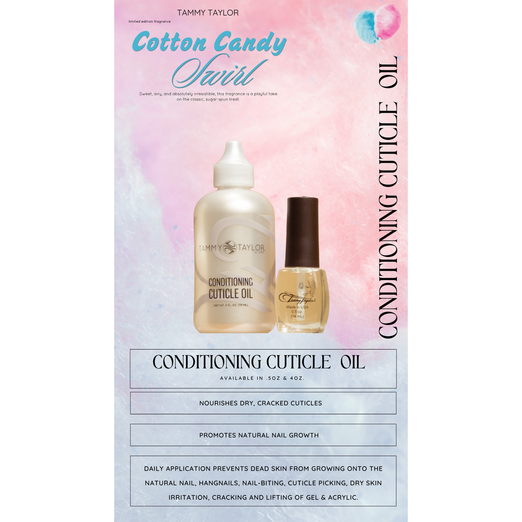 Tammy Taylor Cuticle Oil 4oz - Cotton Candy Swirl