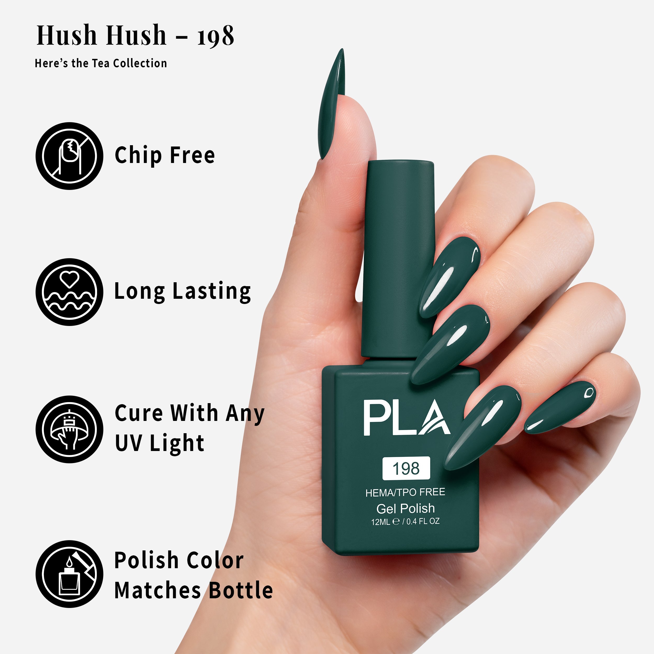 PLA Gel Polish 12ml - Hush Hush 198