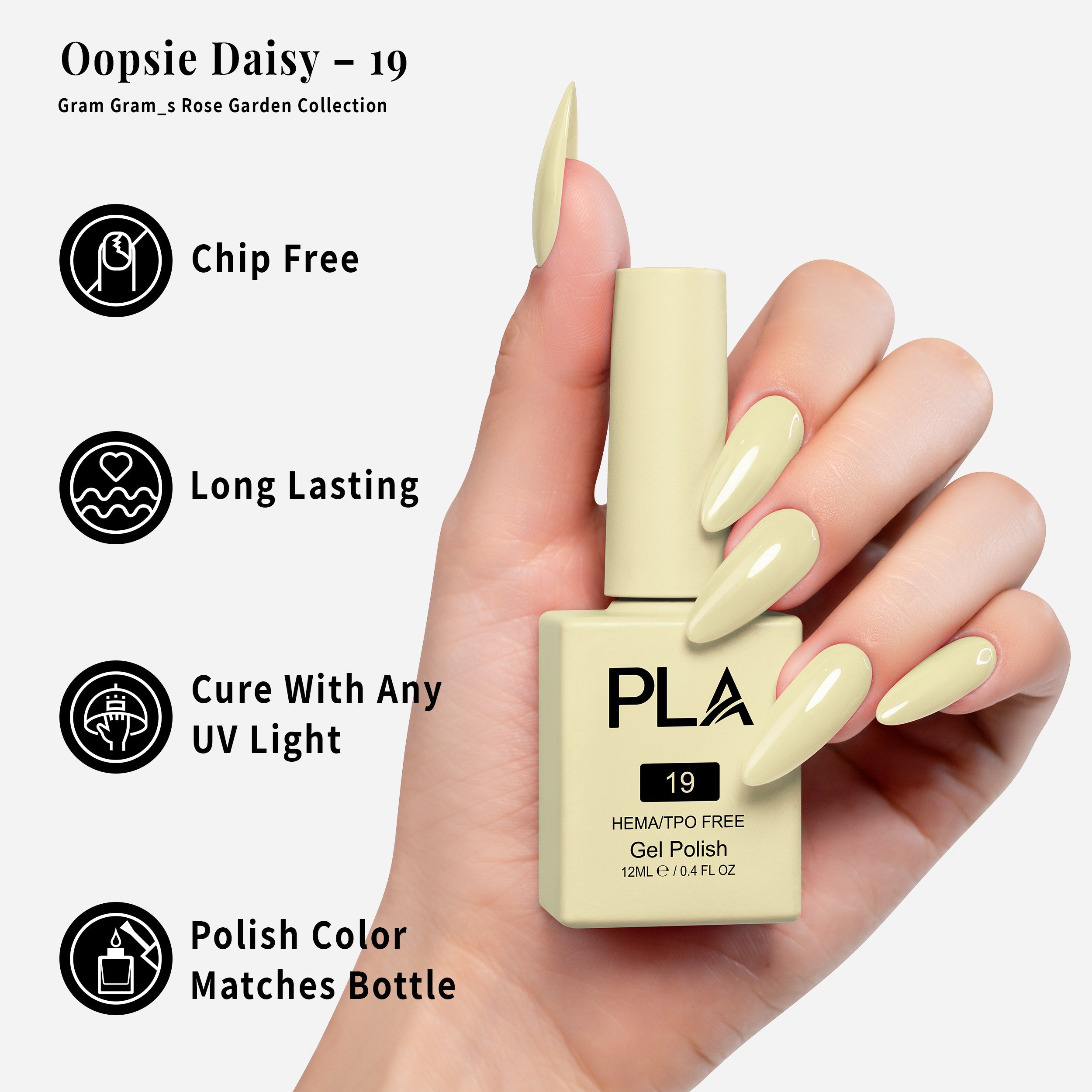 PLA Gel Polish 12ml - Oopsie Daisy 19