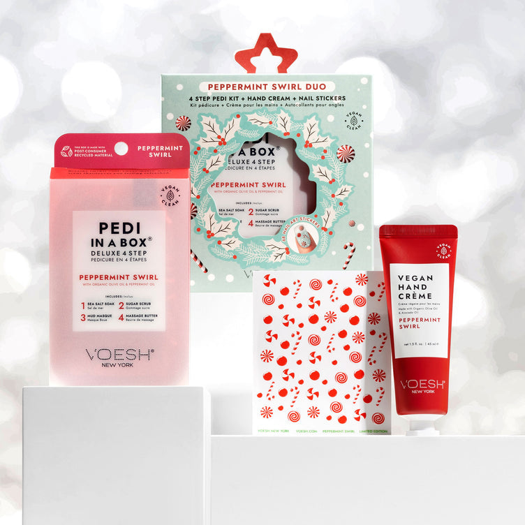 Voesh Pedi In A Box - Peppermint Swirl Duo Secondary image
