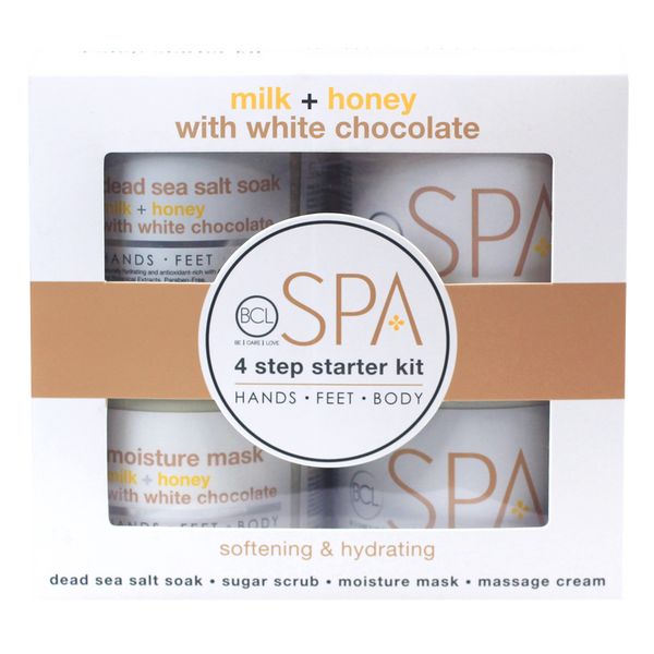 Be Care Love Milk + Honey with White Chocolate 4 Step Starter Kit