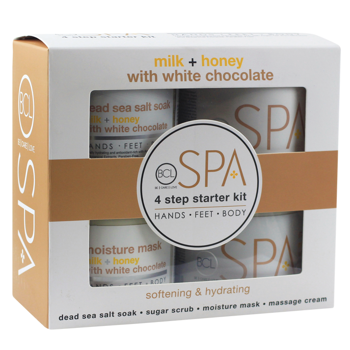 Be Care Love Milk + Honey with White Chocolate 4 Step Starter Kit