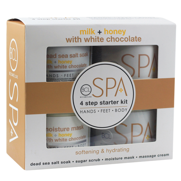 Be Care Love Milk + Honey with White Chocolate 4 Step Starter Kit