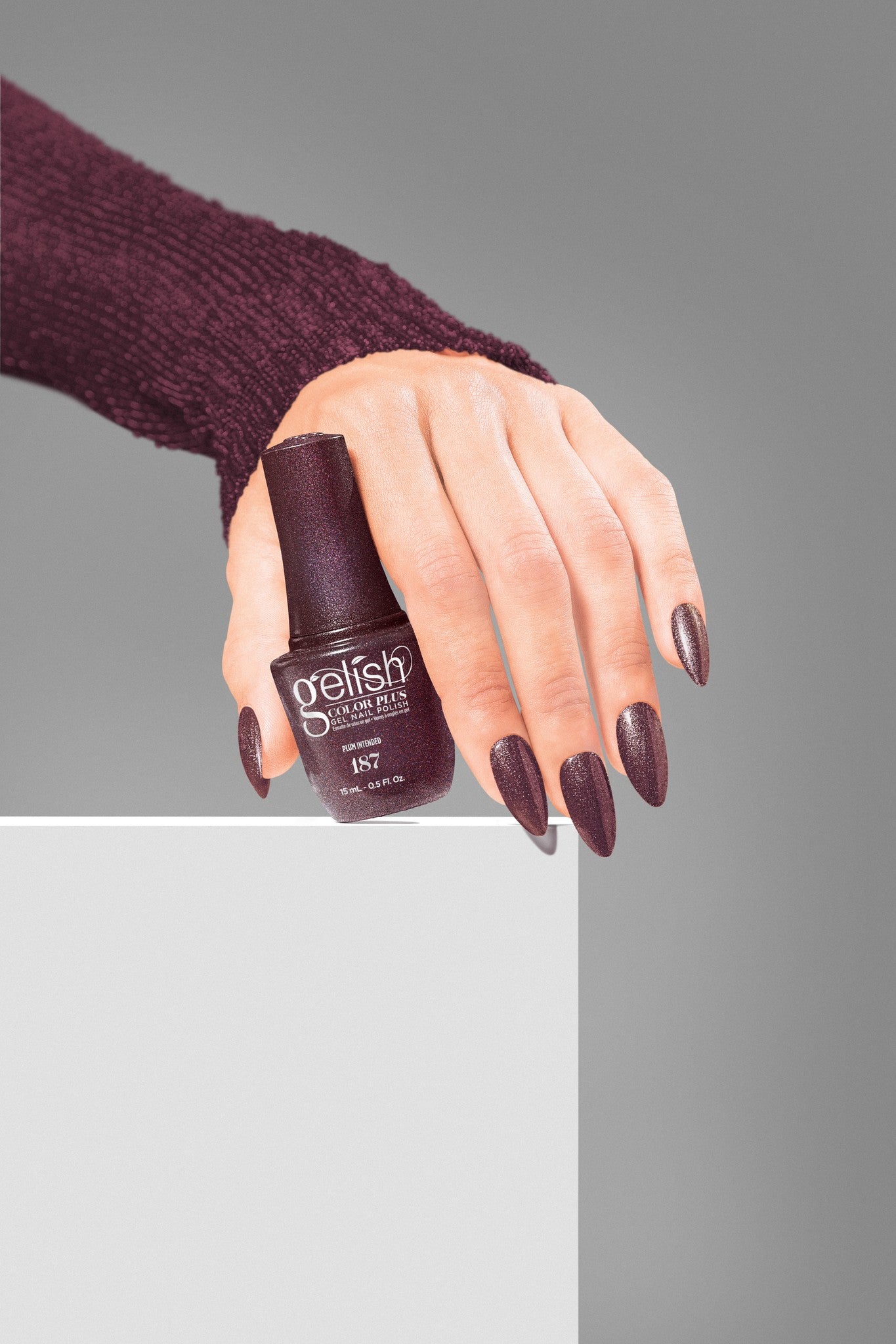 Plum Intended - Eggplant With Gold Glitter