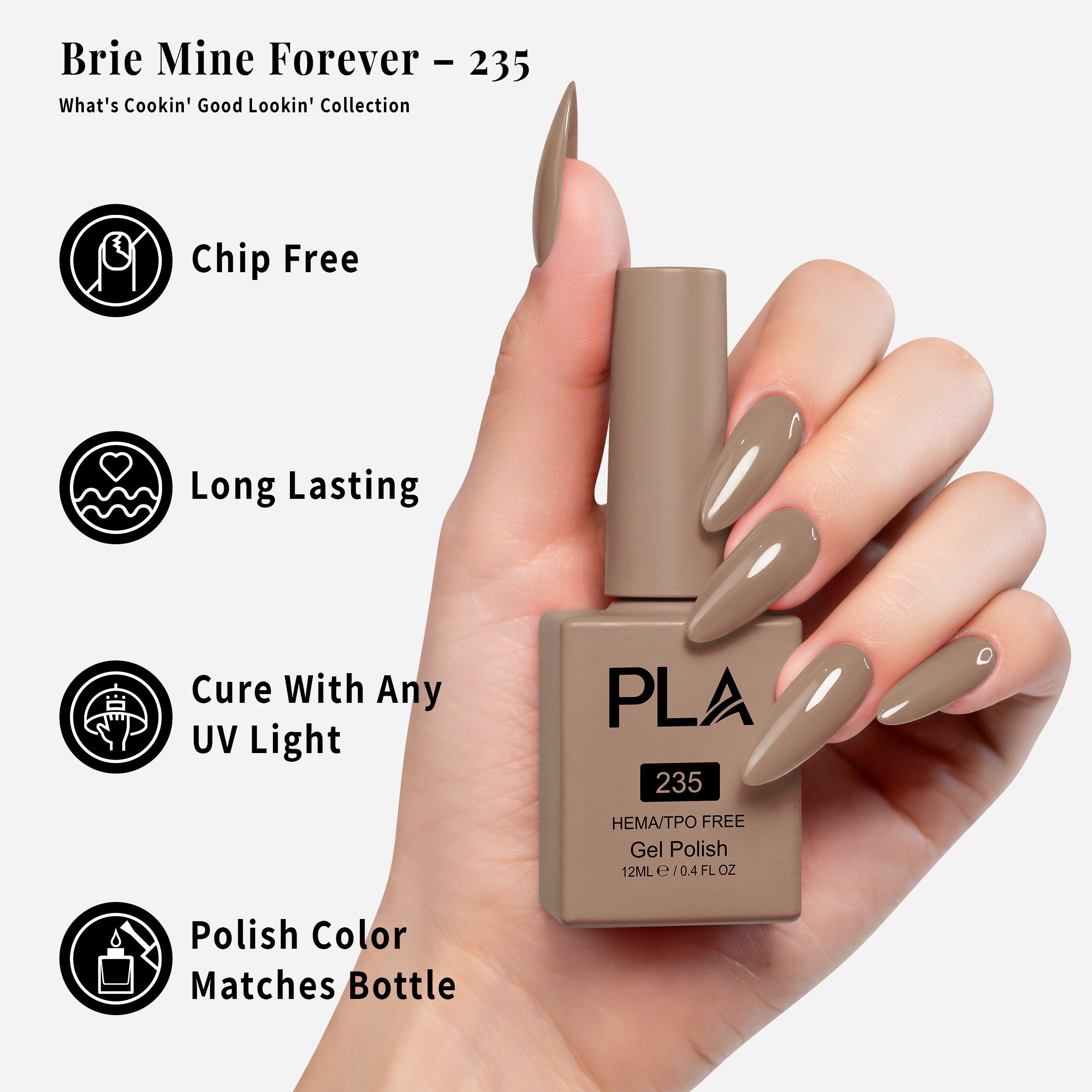 PLA Gel Polish 12ml - Brie Mine Forever 235