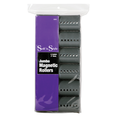 Soft N Style 2” Jumbo Magnetic Rollers - Gray (804X)