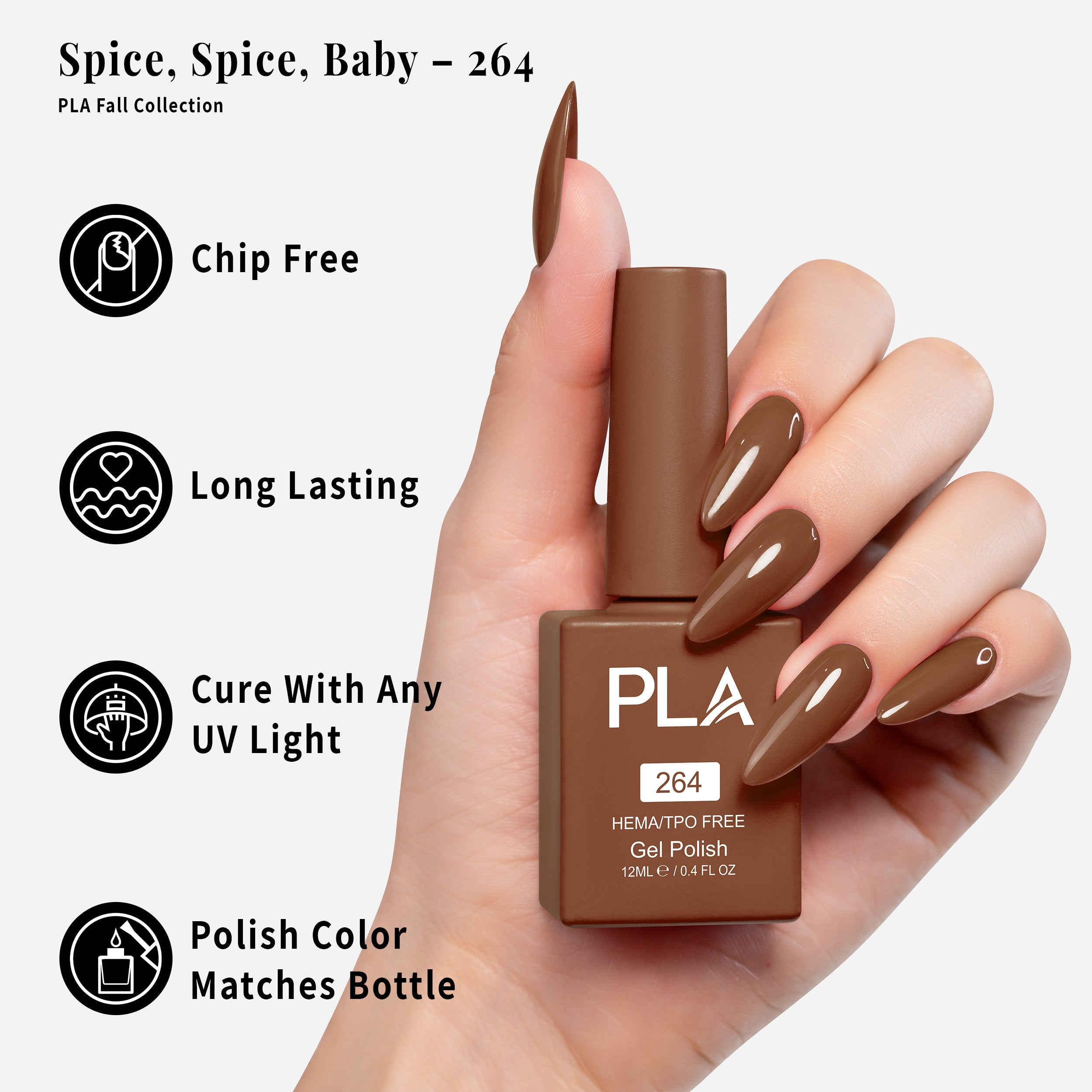 PLA Gel Polish 12ml - Spice, Spice, Baby 264