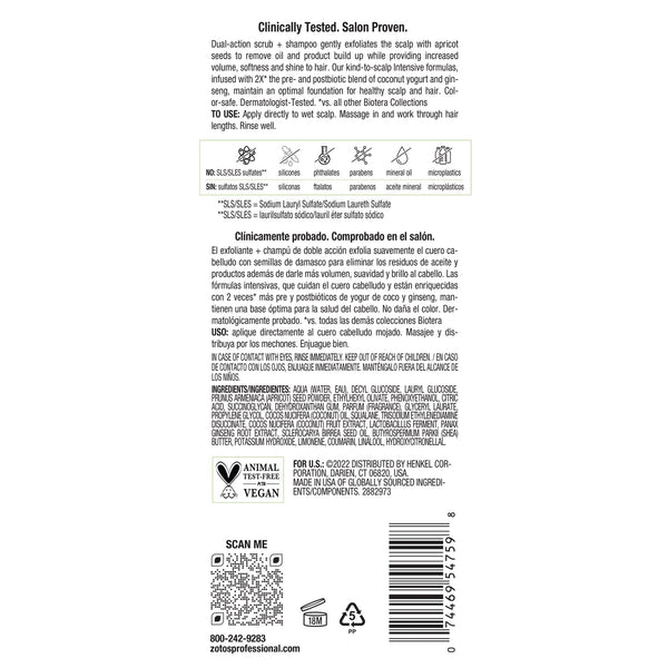 Biotera Intense Scalp & Shampoo Scrub 6oz