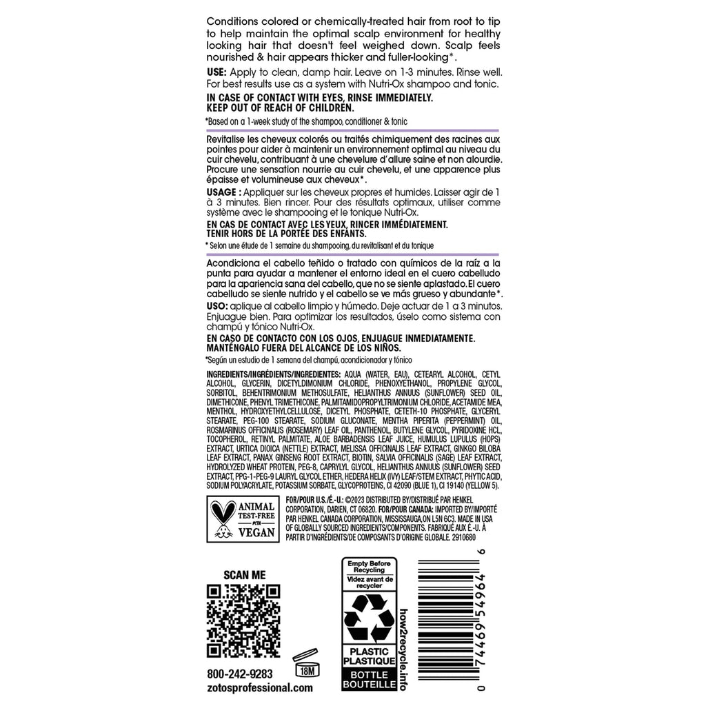 Nutri-Ox - Fortifying Conditioner - Chemically Treated