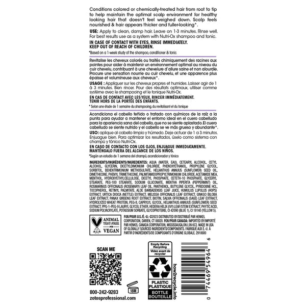 Nutri-Ox - Fortifying Conditioner - Chemically Treated