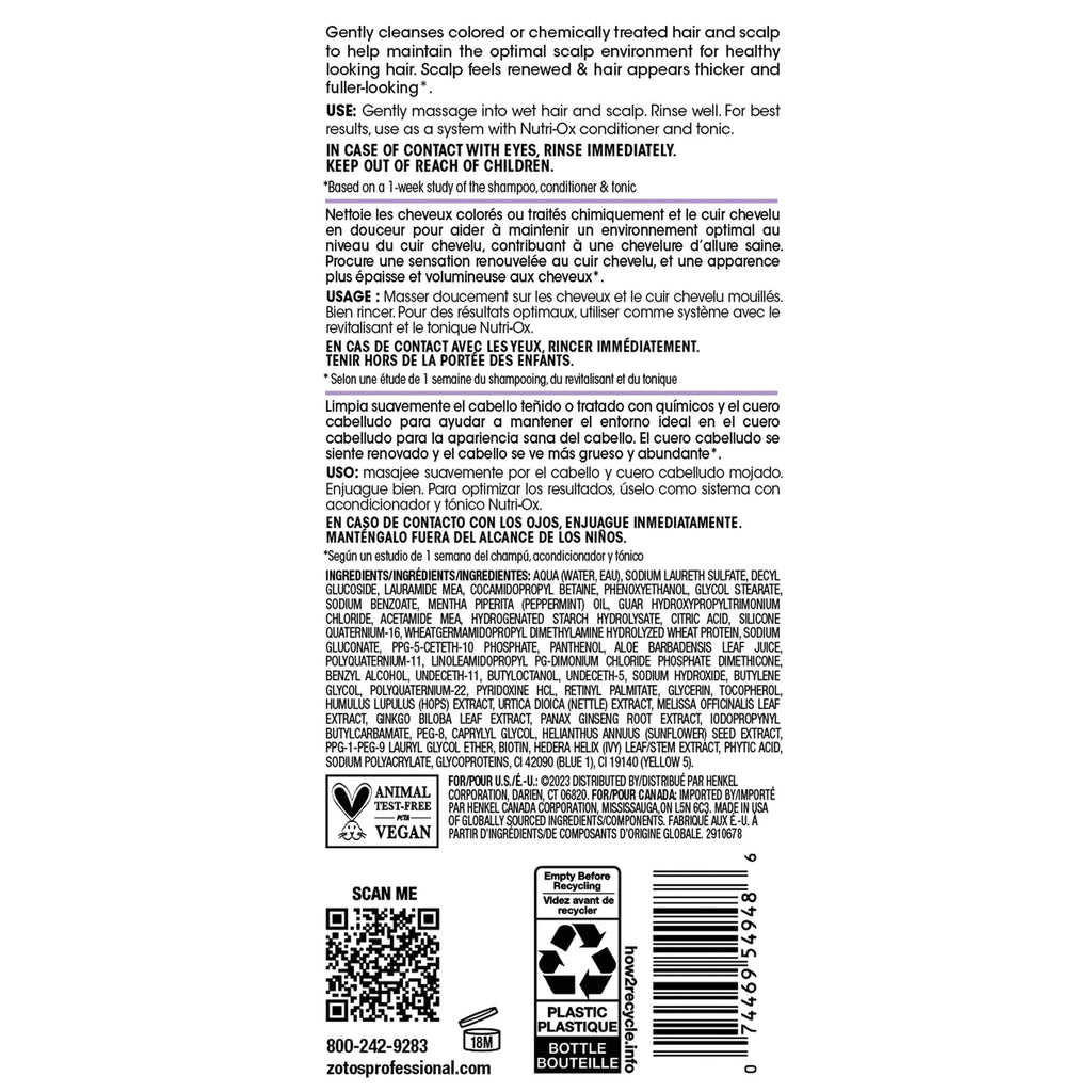 Nutri-Ox - Gentle Shampoo - Chemical Treated