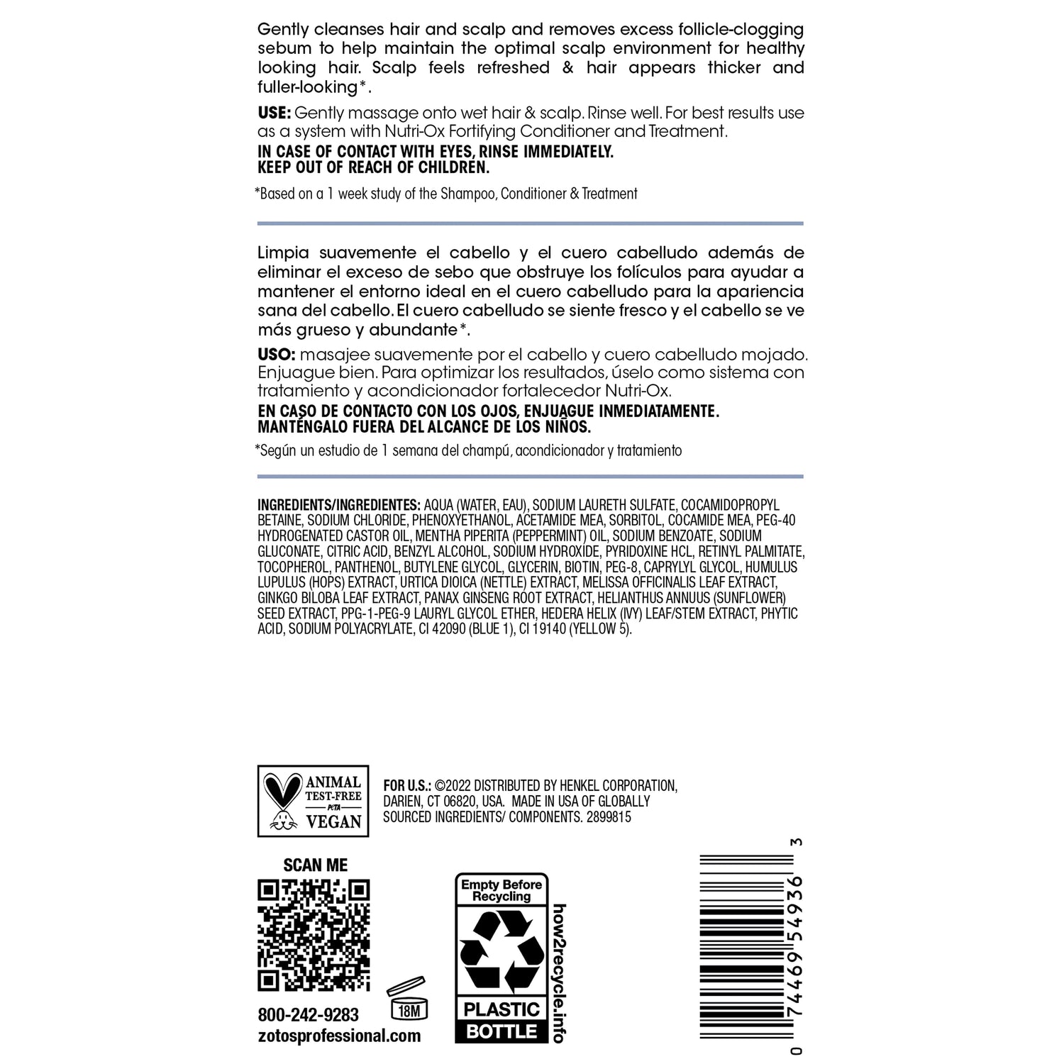 Nutri-Ox - Fortifying Conditioner - Normal