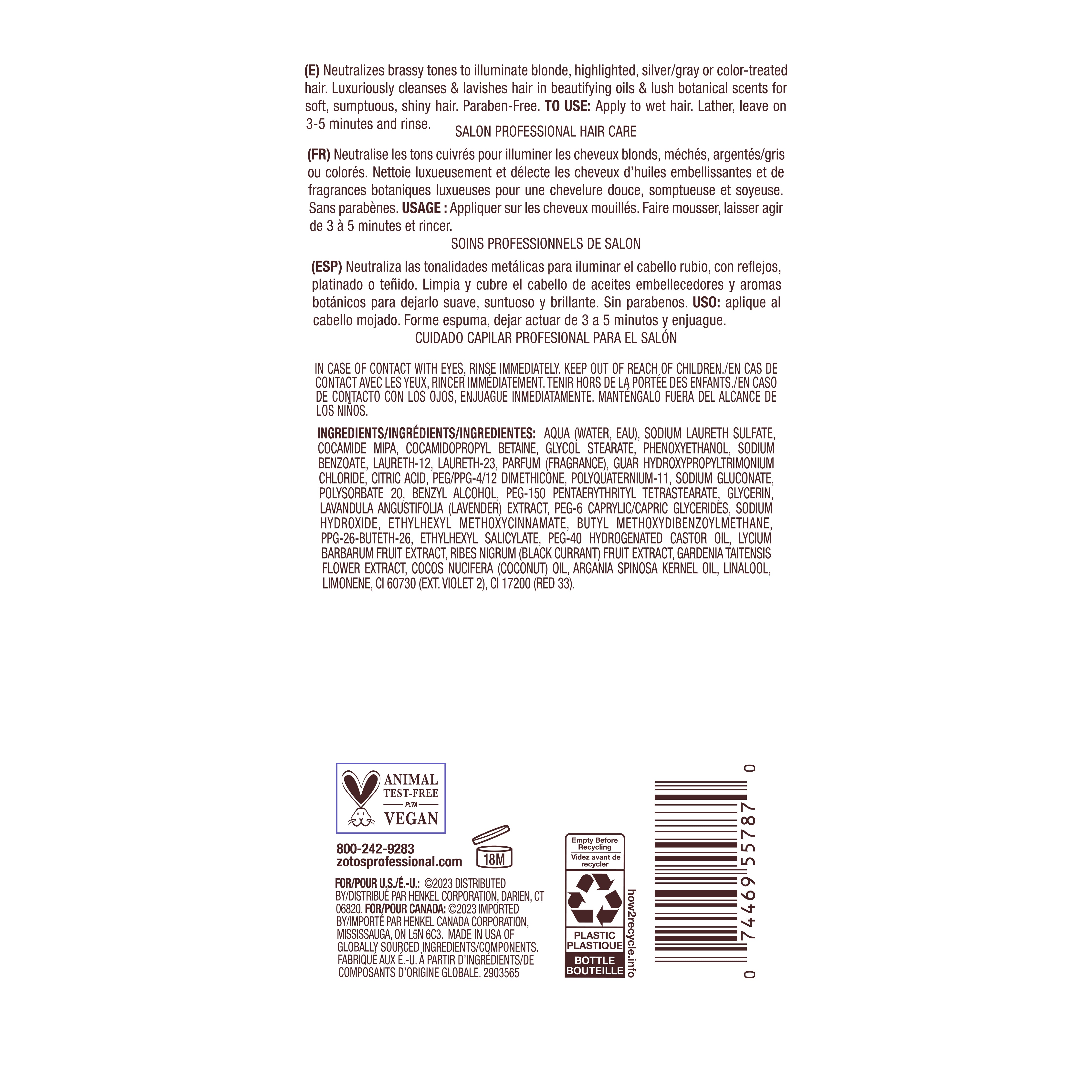 Bain De Terre Lavender Toning Shampoo 13.5oz Secondary image