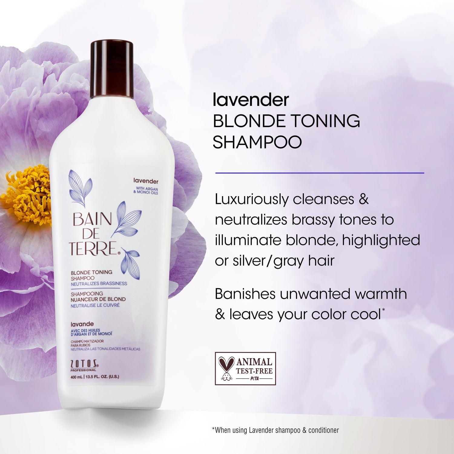 Bain De Terre Lavender Toning Shampoo 13.5oz