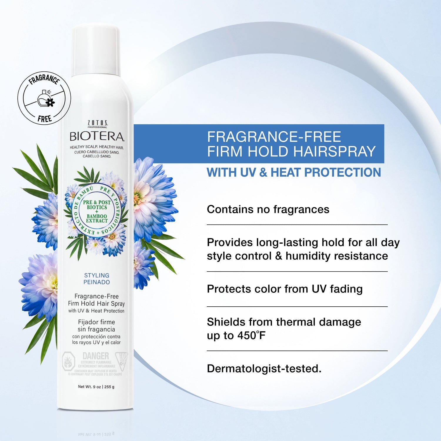 Biotera Fragrance-Free Firm Hold Hairspray 9oz Secondary image