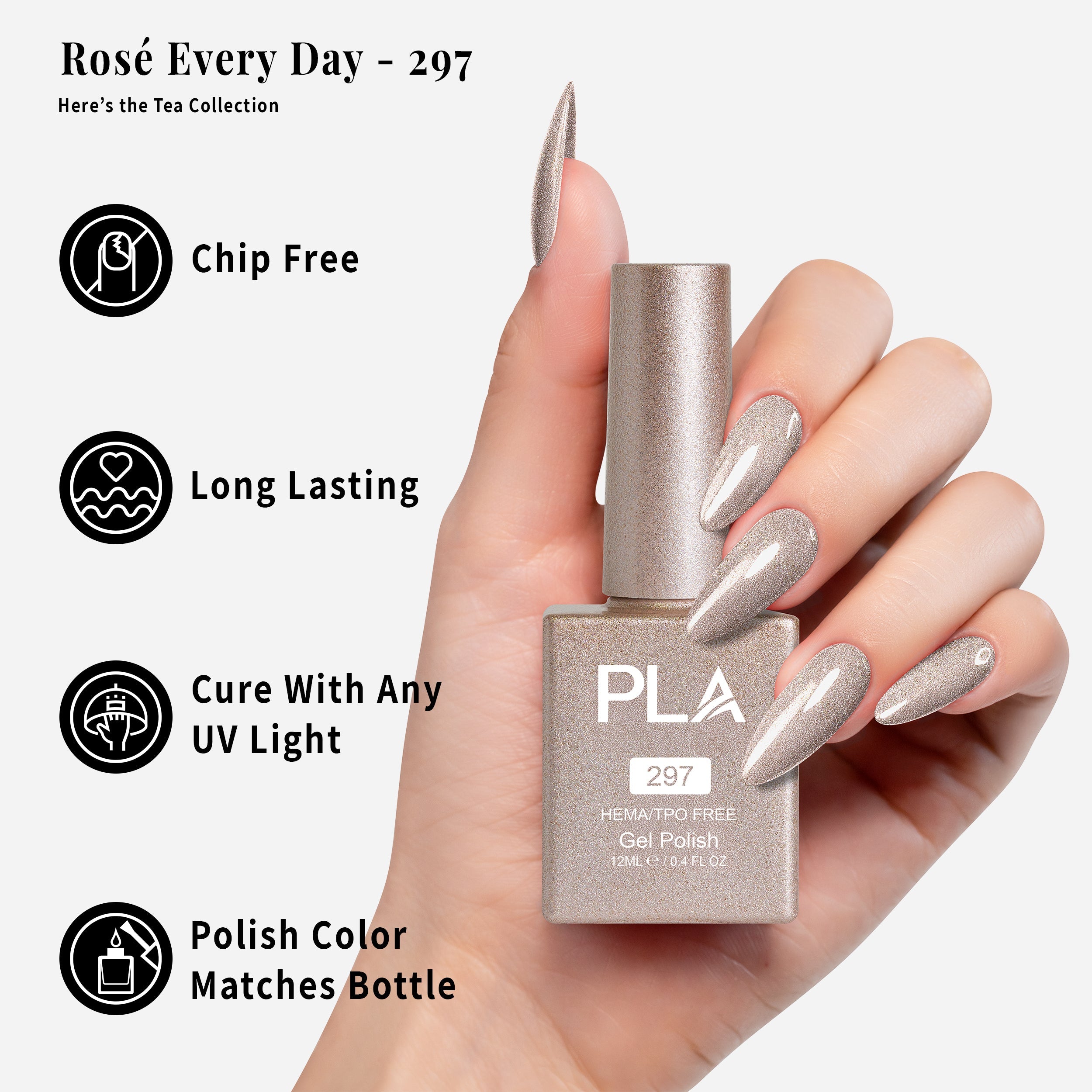 PLA Gel Polish 12ml - Rosé Every Day 297