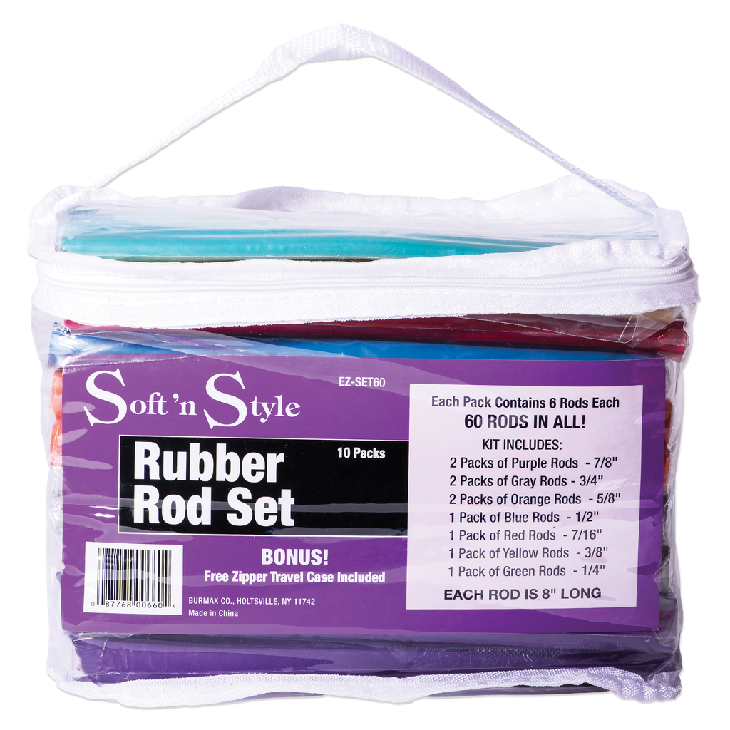 Soft N Style Rubber Rod Set (EZ-SET60) - 60pk