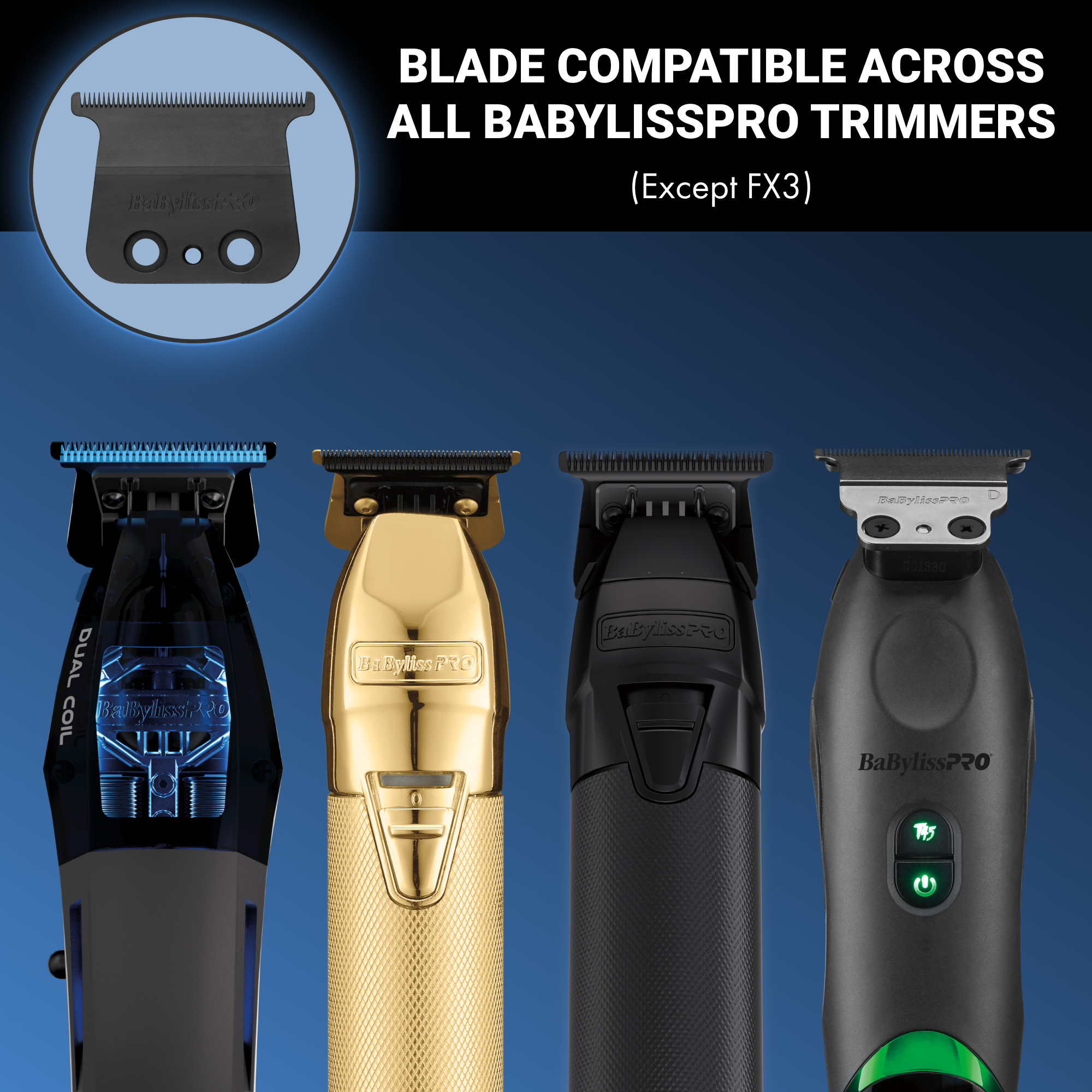 BaBylissPRO Deep-Tooth Metal Injection Molded T-Blade