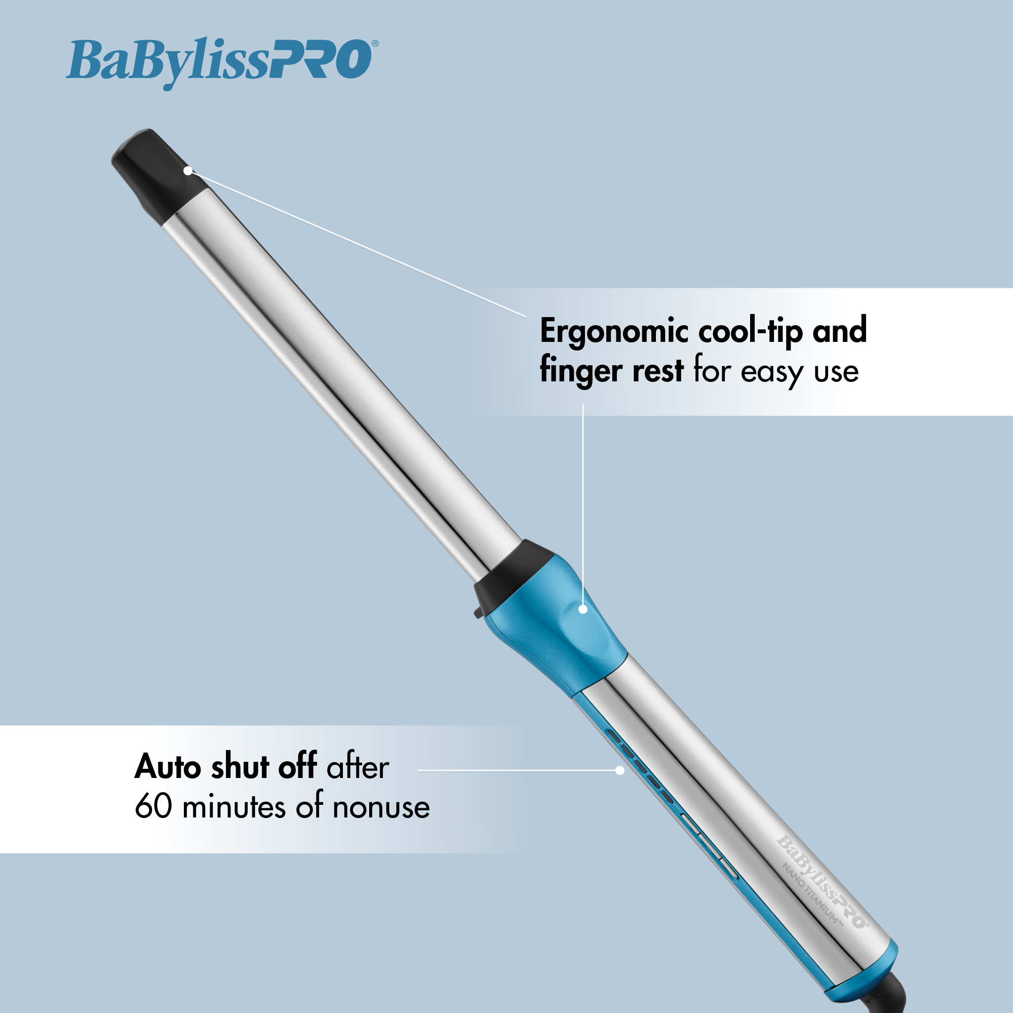 BaBylissPRO Nano Titanium 1" Oval Barrel Wand