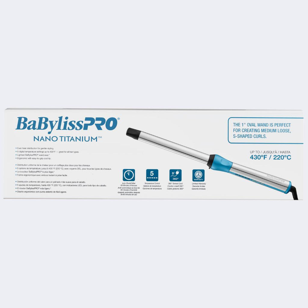 BaBylissPRO Nano Titanium 1" Oval Barrel Wand