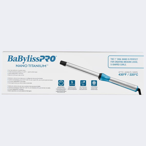 BaBylissPRO Nano Titanium 1" Oval Barrel Wand