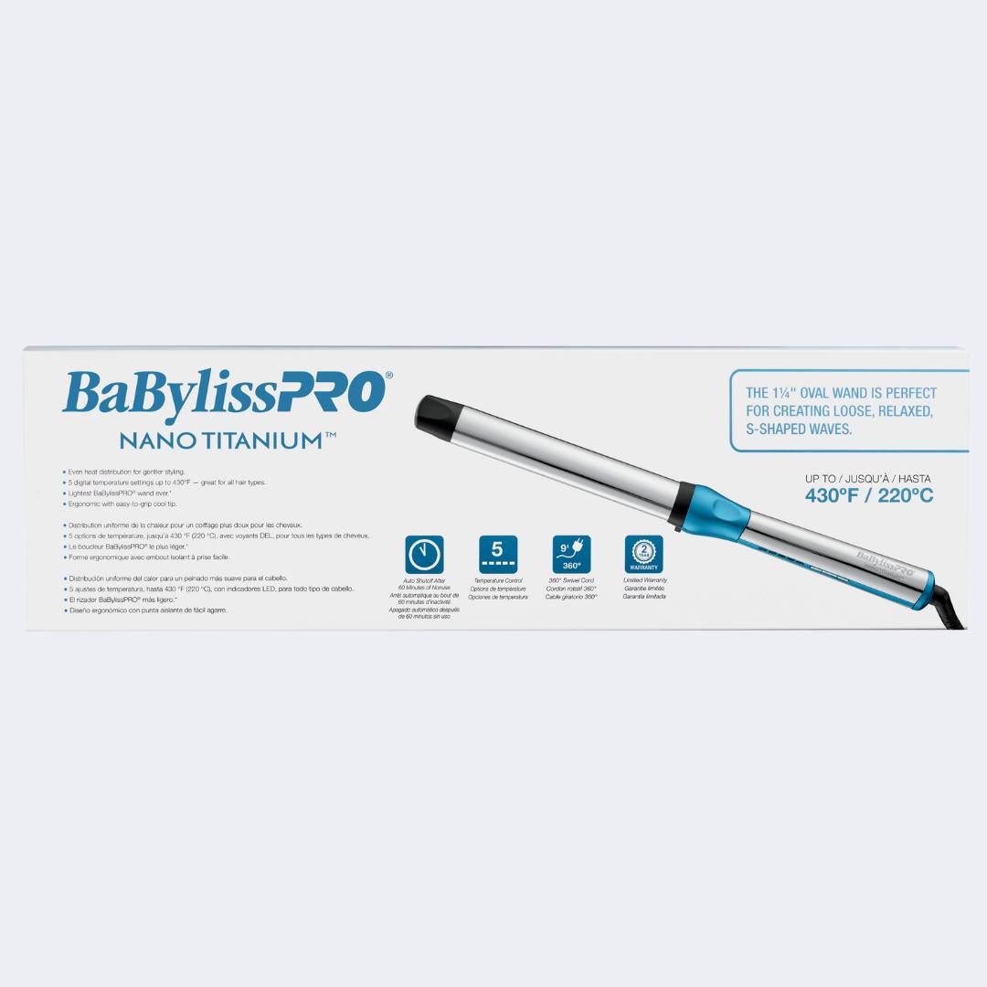 BaBylissPRO Nano Titanium 1 1/4" Oval Barrel Wand