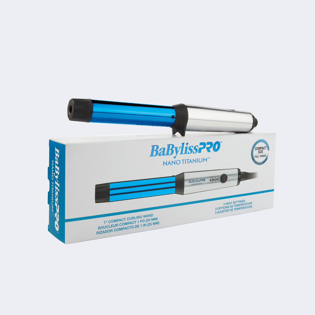 BaBylissPRO Nano Titanium 1" Compact Curling Wand