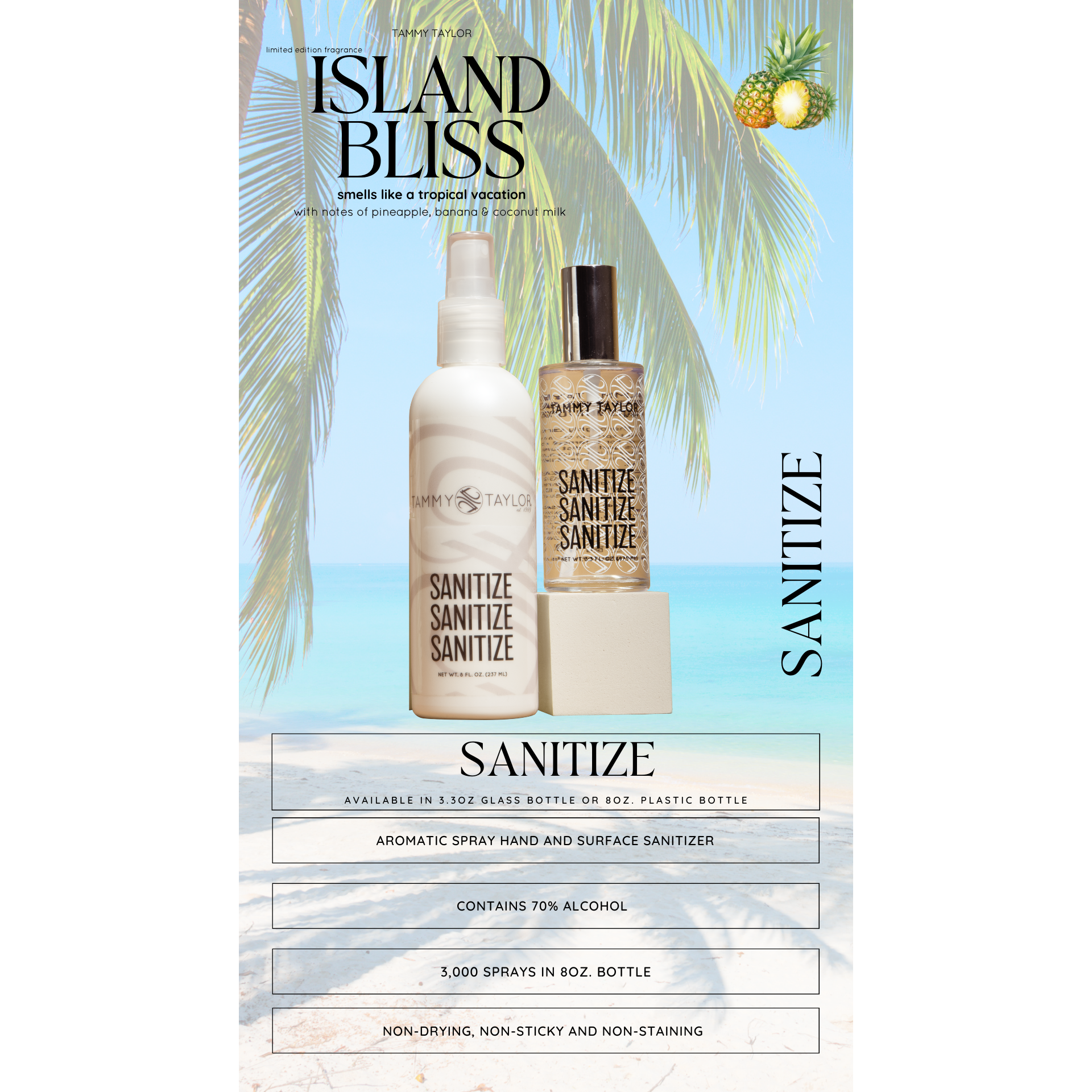 Tammy Taylor Sanitize 8oz - Island Bliss Secondary image