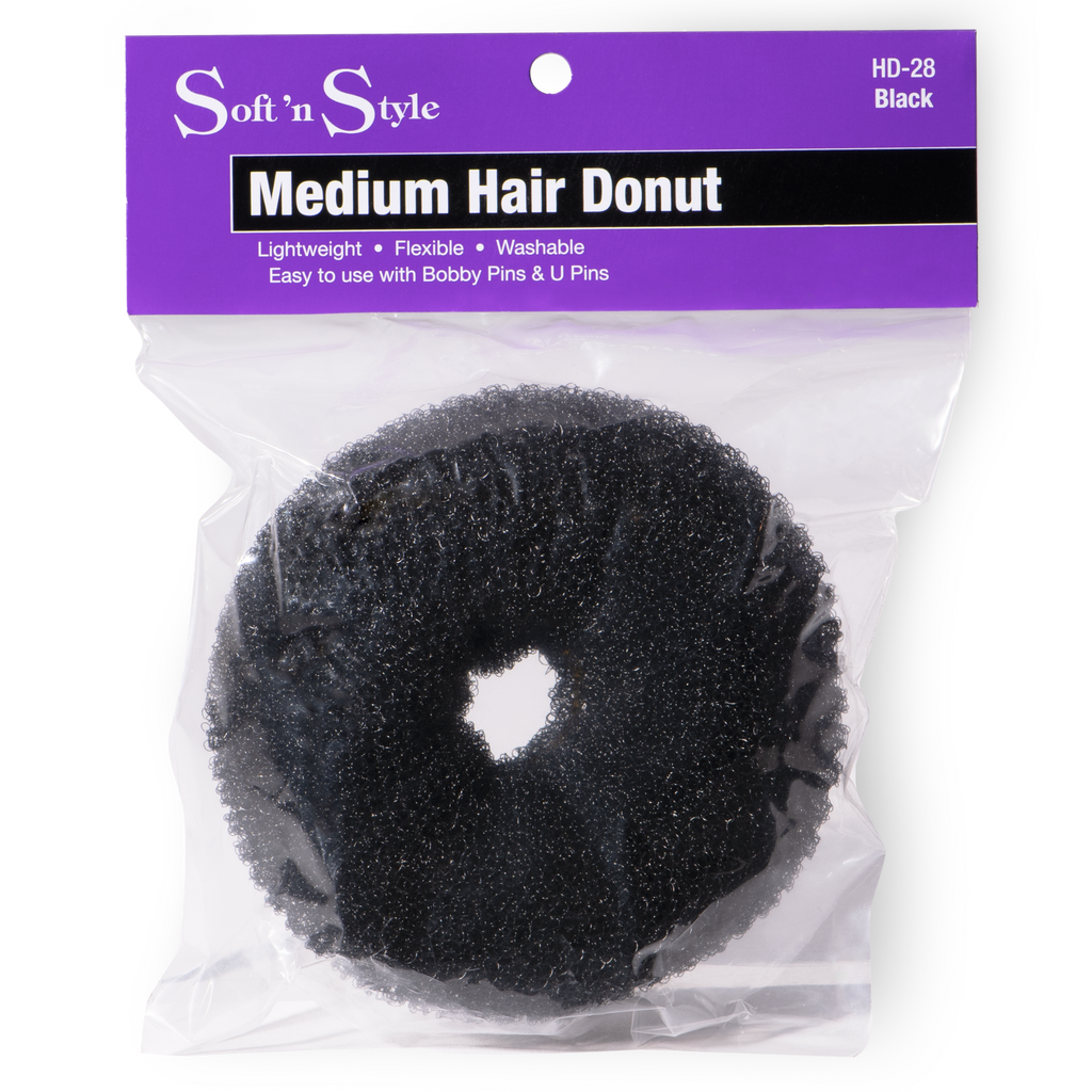Soft 'N Style Medium Hair Donut - Black (Hd-28)