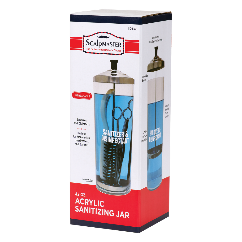 Scalpmaster Acrylic Sanitizing Jar 42oz (SC-550)