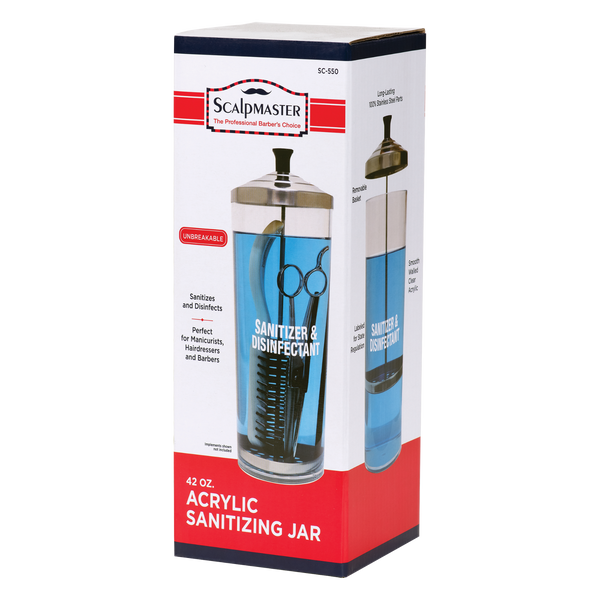Scalpmaster Acrylic Sanitizing Jar 42oz (SC-550)
