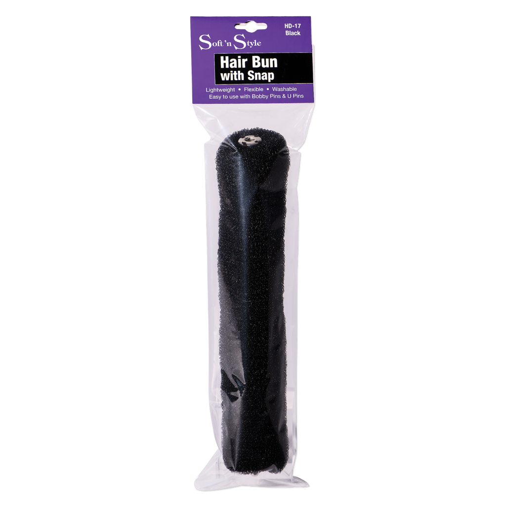 Soft 'N Style Hair Bun With Snap - Black (Hd-17)