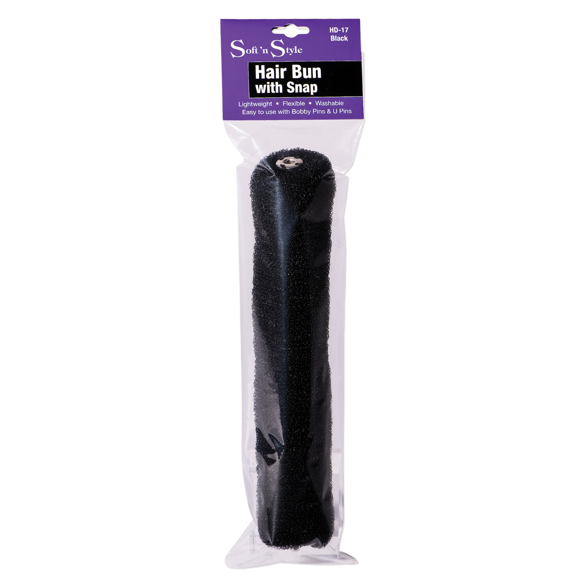 Soft 'N Style Hair Bun With Snap - Black (Hd-17)