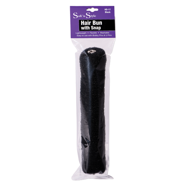 Soft 'N Style Hair Bun With Snap - Black (Hd-17)