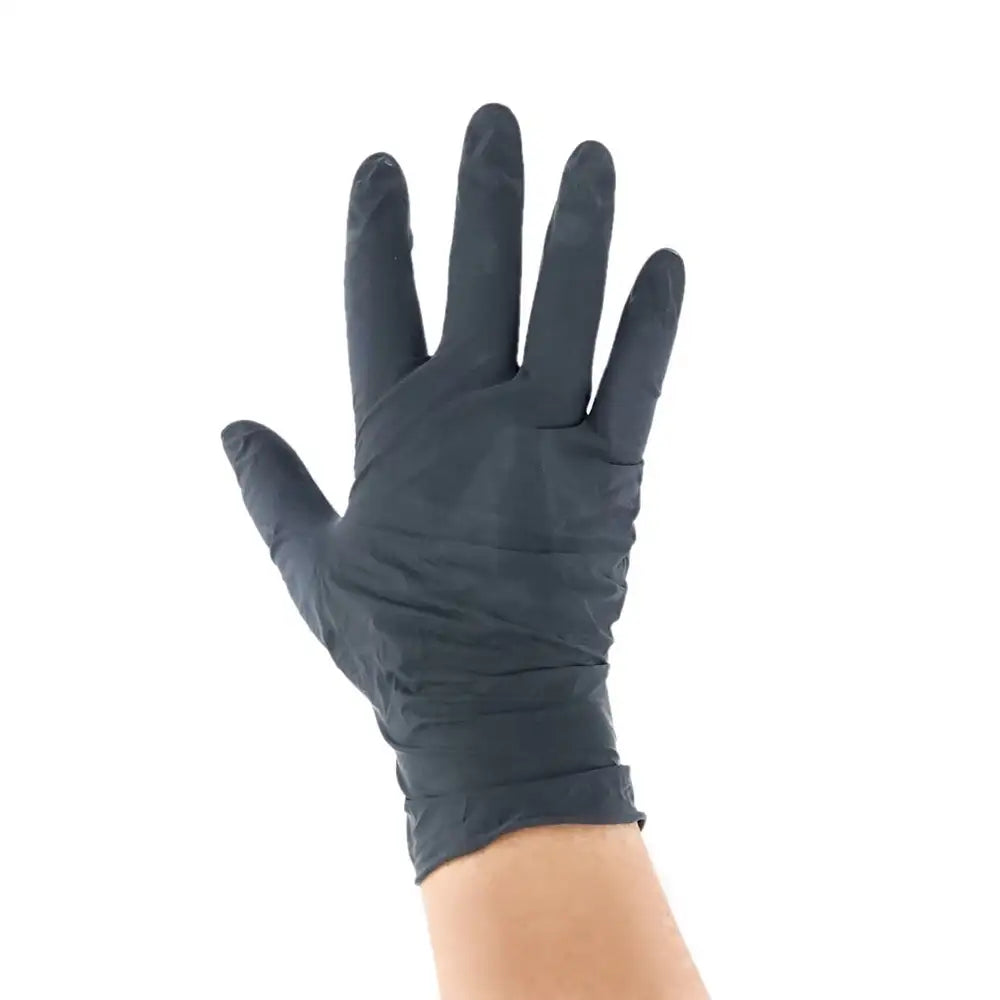 Stylecraft Flex Powder Free Latex Gloves Black Medium 100pk Main image