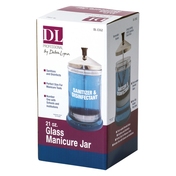 Debra Lynn Glass Manicure Jar (DL-C552) - 21oz