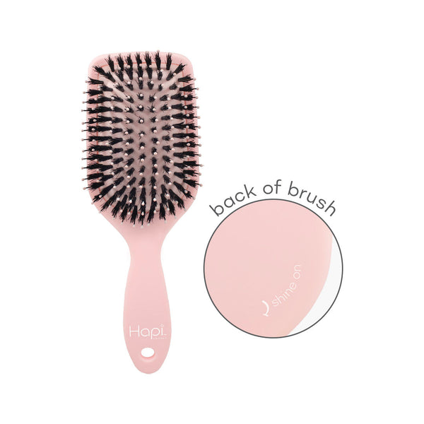 Cricket Hapi Anti-Static Joy & Shine Nylon & Boar Paddle Brush - Large