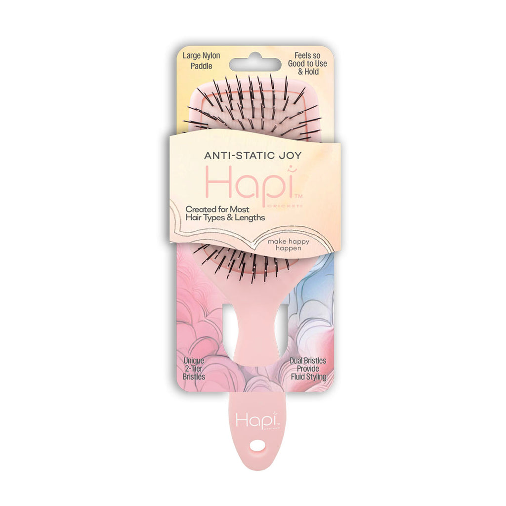 Cricket Hapi Anti-Static Joy Nylon Paddle Brush - Large