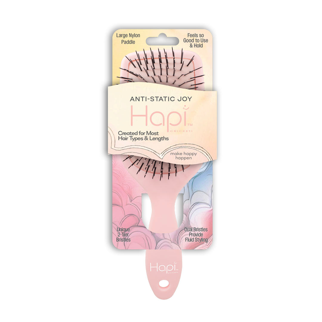 Cricket Hapi Anti-Static Joy Nylon Paddle Brush - Large