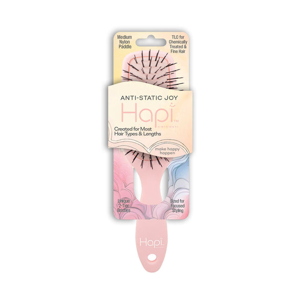 Cricket Hapi Anti-Static Joy Nylon Paddle Brush - Medium