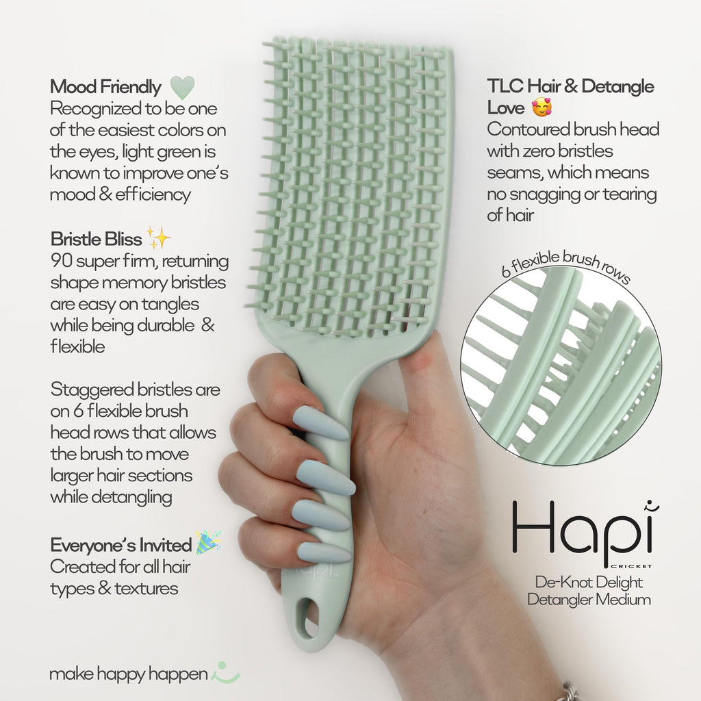 Cricket Hapi De-Knot Delight Flexible Detangler Brush - Medium