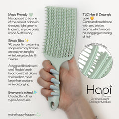 Cricket Hapi De-Knot Delight Flexible Detangler Brush - Medium